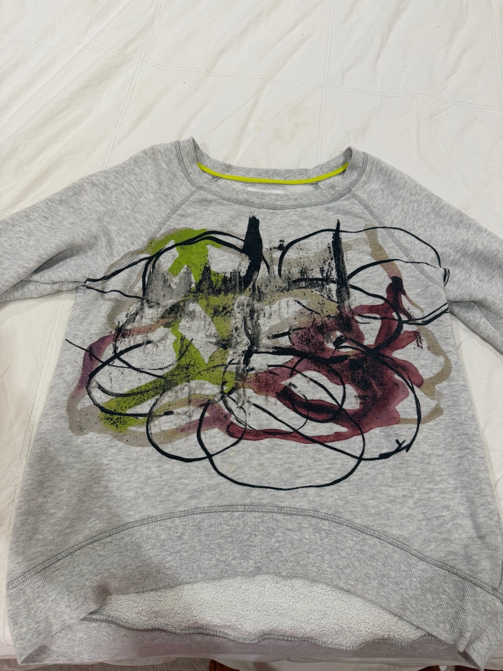 Target x Neiman Marcus Grey Graphic Sweatshirt with Multicolor Art